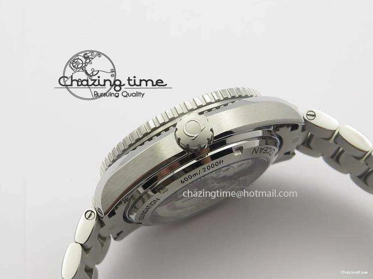 0220 Planet Ocean GMT 43.5mm V6F Goodplanet Orange Marker Blue Dial On SS Bracelet A ModernLook 8215